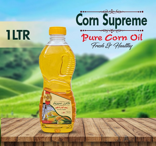 Corn Supreme 100% pure corn oil filled in a 1 liter bottle